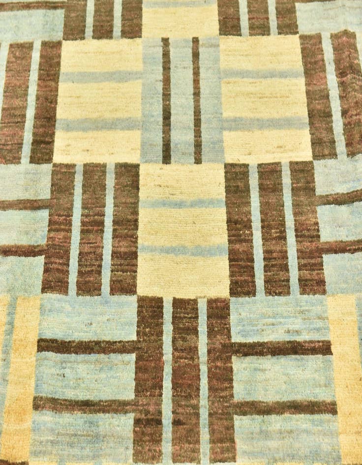 Detail image of  8' x 9' 7  Hand Knotted Modern Ziegler Rug