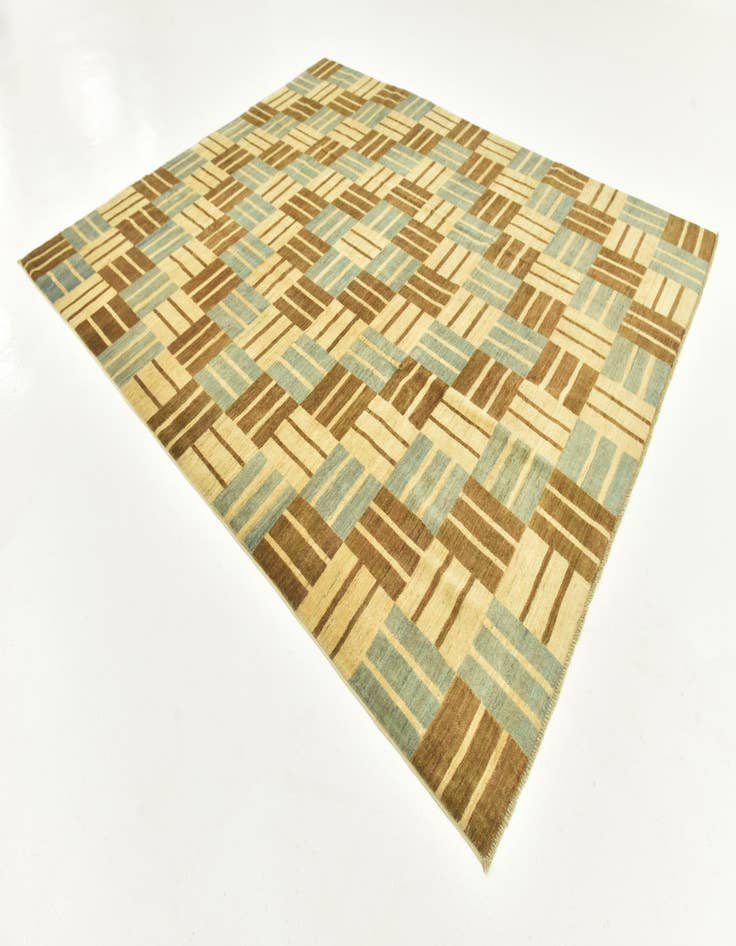 Detail image of  8' 2 x 9' 10  Hand Knotted Modern Ziegler Rug