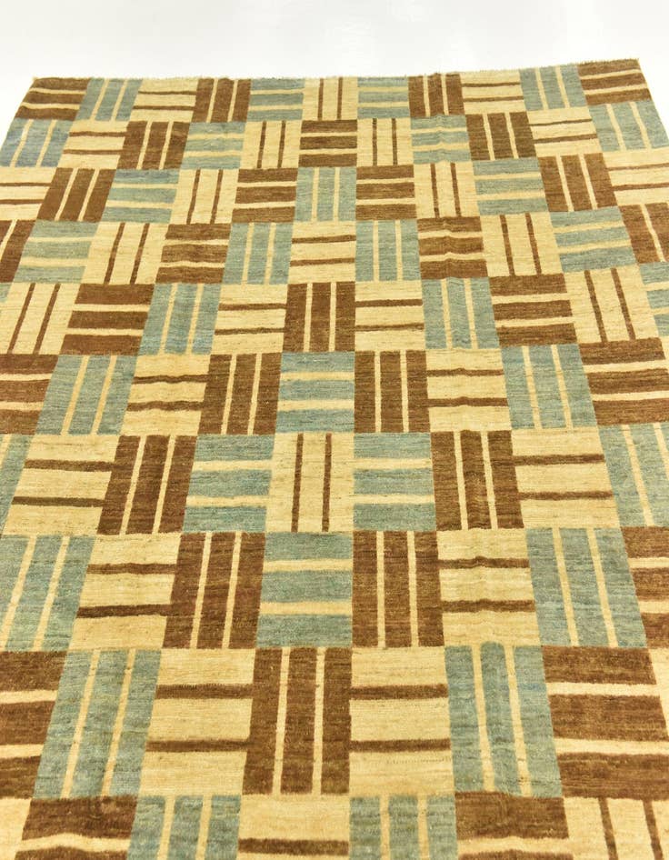 Detail image of  8' 2 x 9' 10  Hand Knotted Modern Ziegler Rug