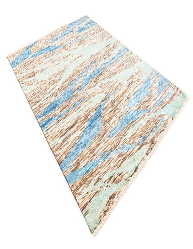 Detail image of  5' 11 x 7' 10  Hand Knotted Modern Ziegler Rug