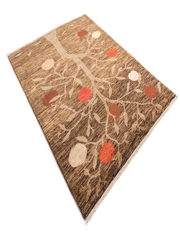 Detail image of  5' 3 x 6' 9  Hand Knotted Modern Ziegler Wool Rug