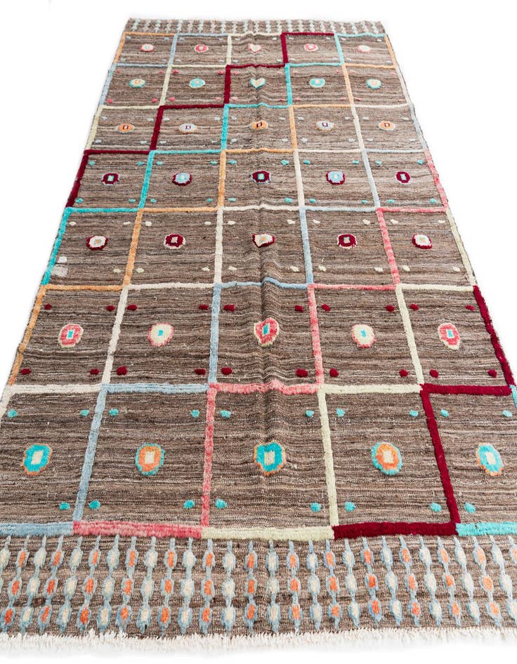 Detail image of  5' 6 x 8'  Hand Knotted Modern Ziegler Wool Rug