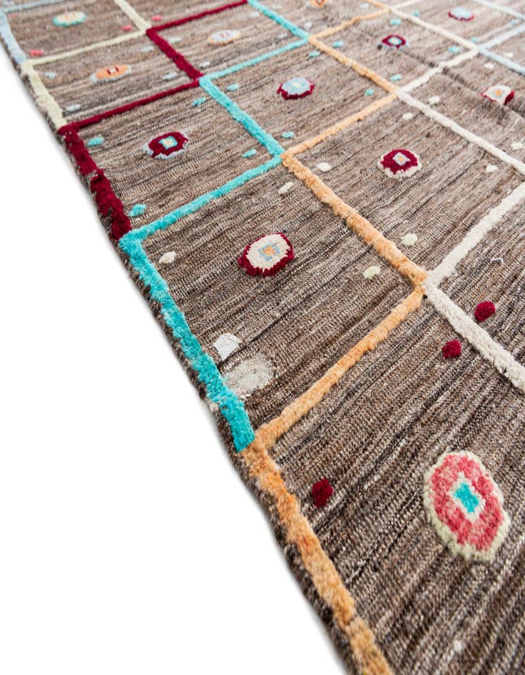 Detail image of  5' 6 x 8'  Hand Knotted Modern Ziegler Wool Rug