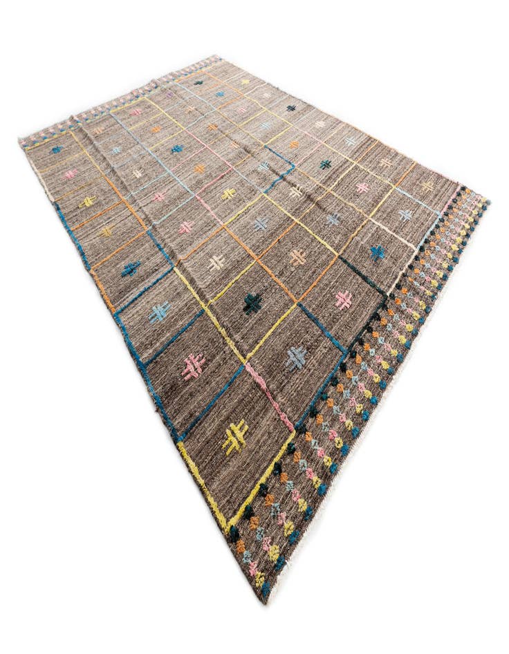 Detail image of  7' x 9' 5  Hand Knotted Modern Ziegler Wool Rug