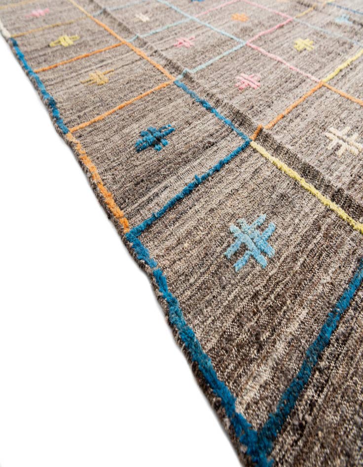 Detail image of  7' x 9' 5  Hand Knotted Modern Ziegler Wool Rug