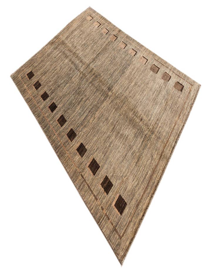 Detail image of  4' 9 x 6' 6  Hand Knotted Modern Ziegler Rug