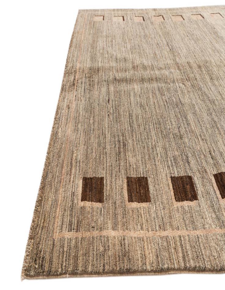 Detail image of  4' 9 x 6' 6  Hand Knotted Modern Ziegler Rug