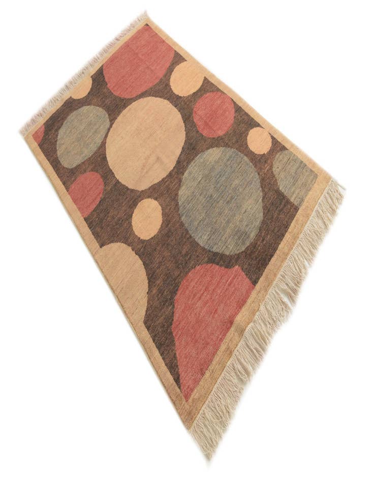 Detail image of  4' x 6'  Hand Knotted Modern Ziegler Rug