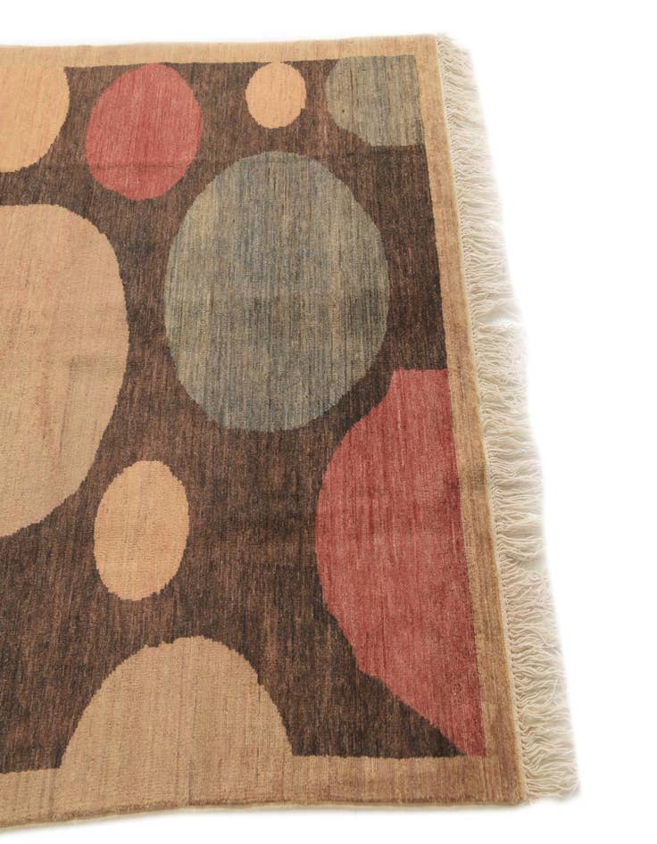 Detail image of  4' x 6'  Hand Knotted Modern Ziegler Rug