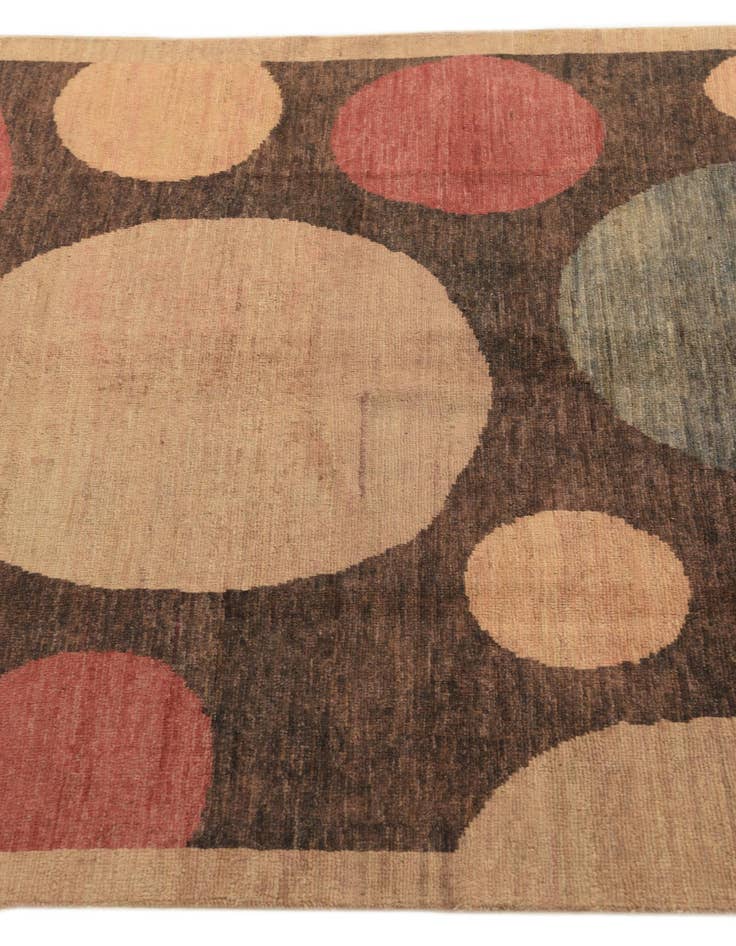 Detail image of  4' x 6'  Hand Knotted Modern Ziegler Rug
