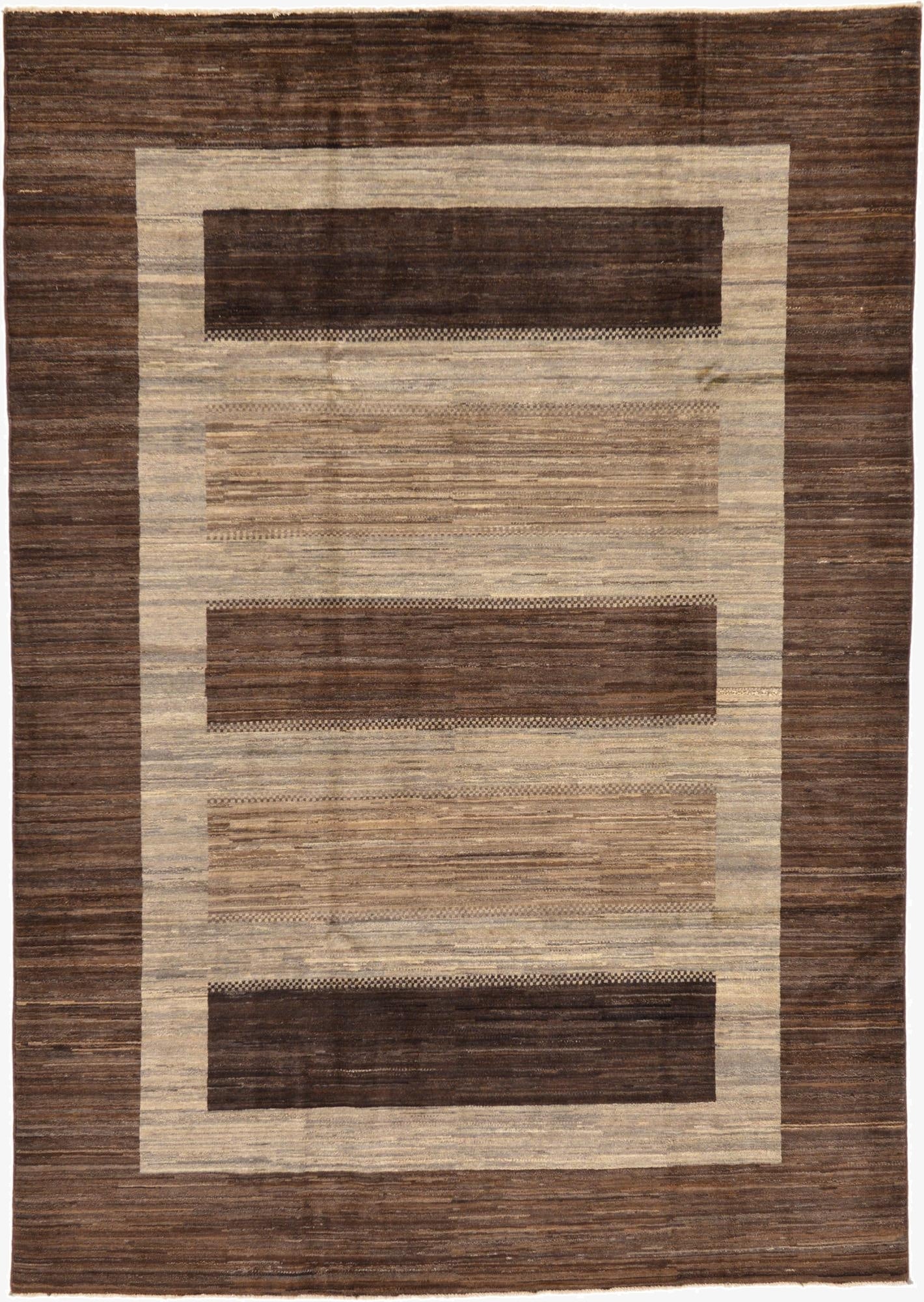  6' 8 x 9' 6  Hand Knotted Modern Ziegler Rug
