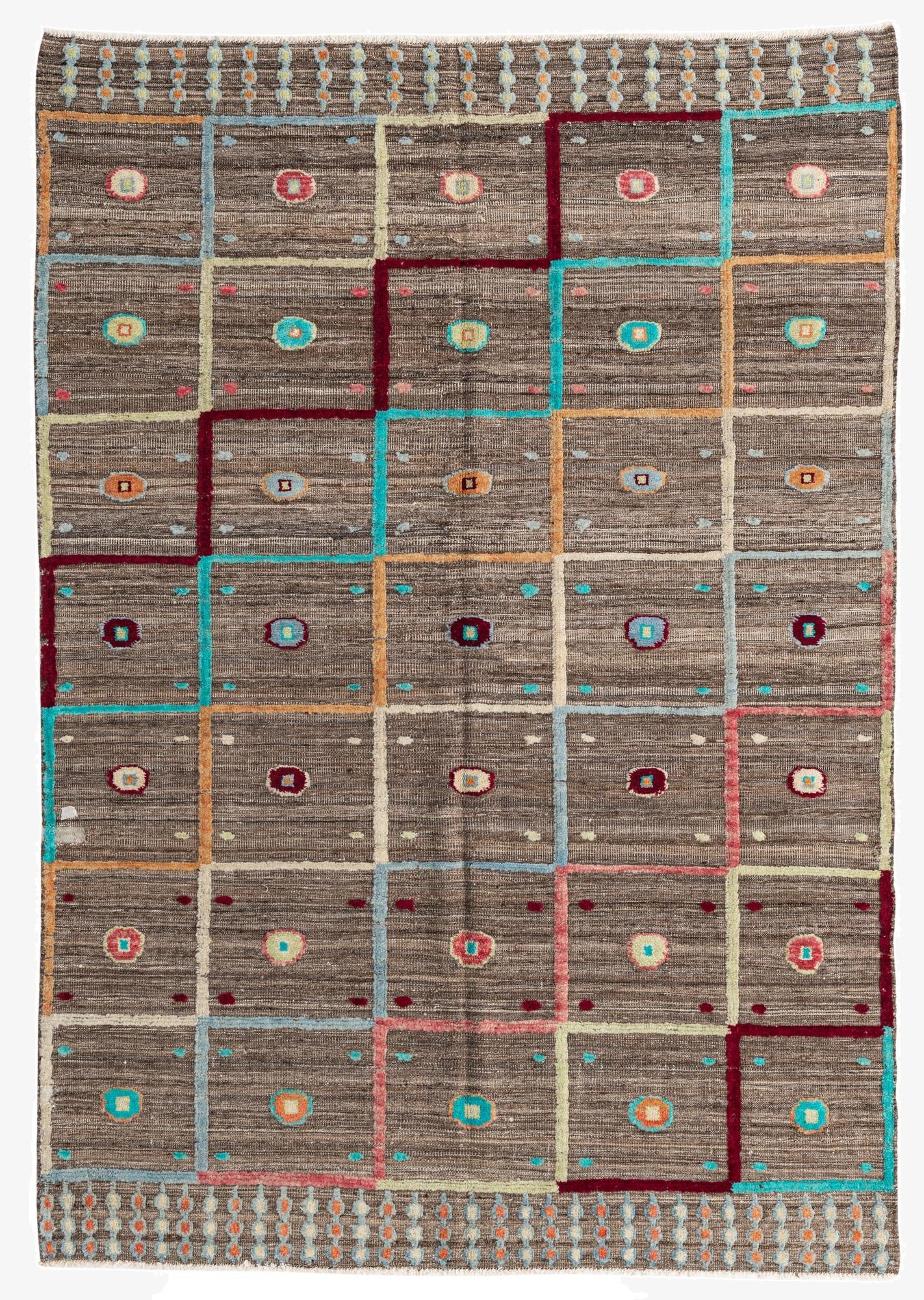  5' 6 x 8'  Hand Knotted Modern Ziegler Wool Rug