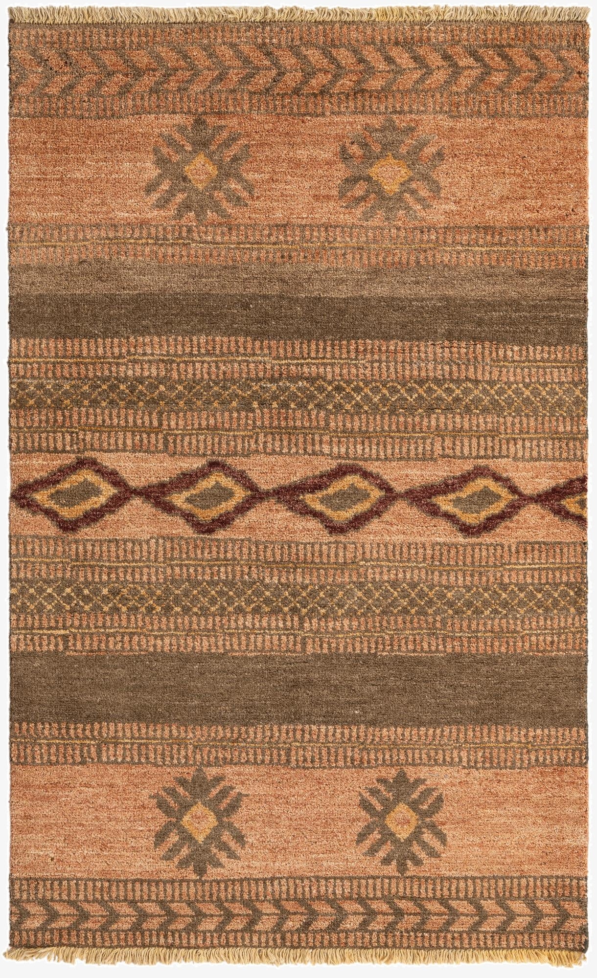  3' 11 x 6' 3  Hand Knotted Modern Ziegler Rug