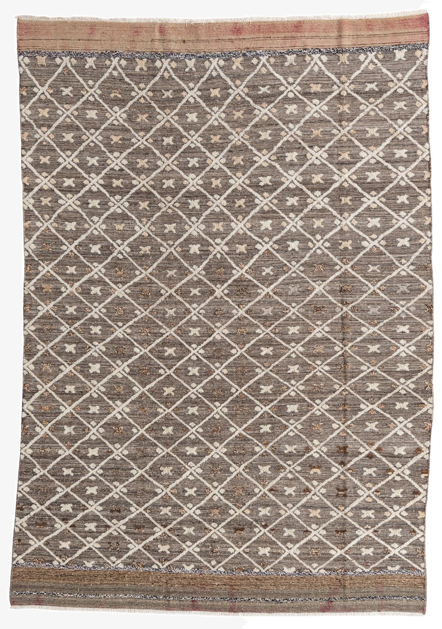  6' 9 x 9' 8  Hand Knotted Modern Ziegler Wool Rug