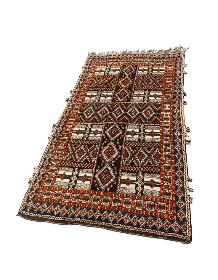 Detail image of  6' 5 x 8' 9  Hand Knotted Moroccan Oriental Wool Rug