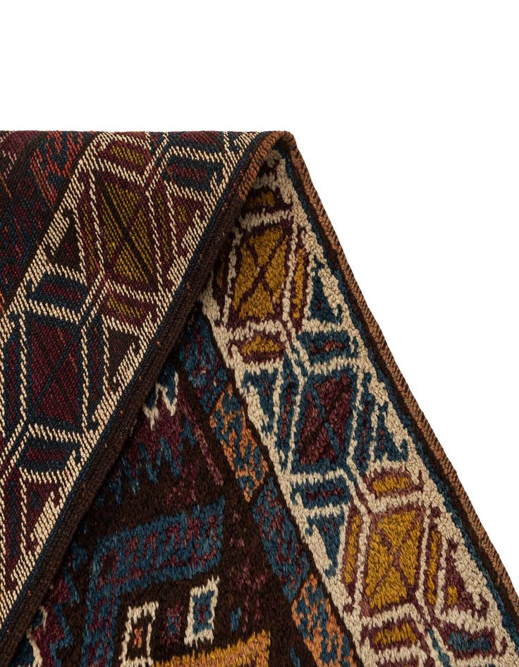 Detail image of  4' 7 x 7' 3  Hand Knotted Moroccan Wool Rug