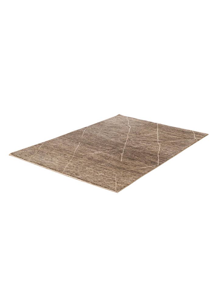 Detail image of  4' 8 x 6' 8  Hand Knotted Moroccan Wool Rug