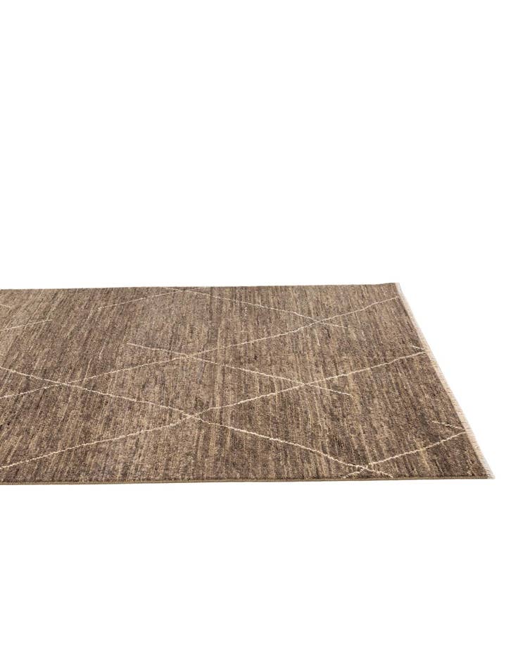 Detail image of  4' 8 x 6' 8  Hand Knotted Moroccan Wool Rug