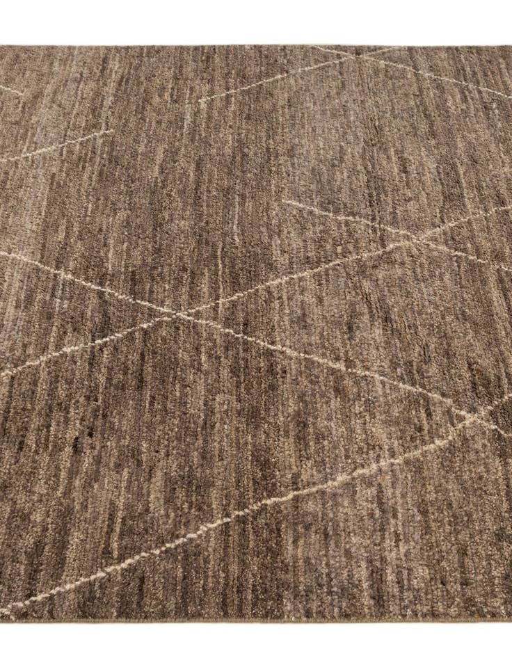 Detail image of  4' 8 x 6' 8  Hand Knotted Moroccan Wool Rug