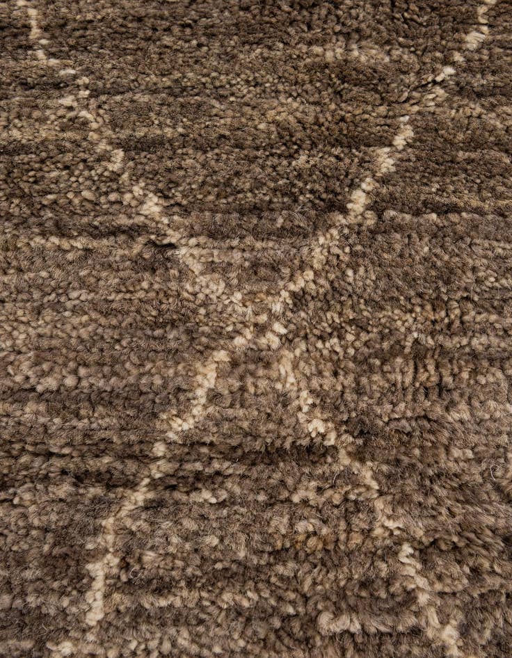 Detail image of  4' 8 x 6' 8  Hand Knotted Moroccan Wool Rug