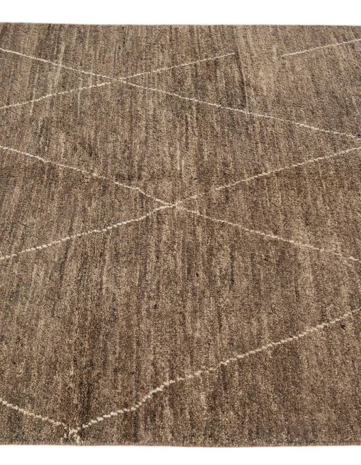 Detail image of  4' 7 x 6' 5  Hand Knotted Moroccan Wool Rug