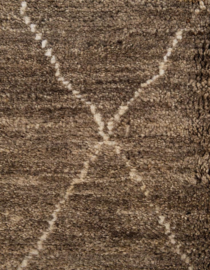 Detail image of  4' 7 x 6' 5  Hand Knotted Moroccan Wool Rug