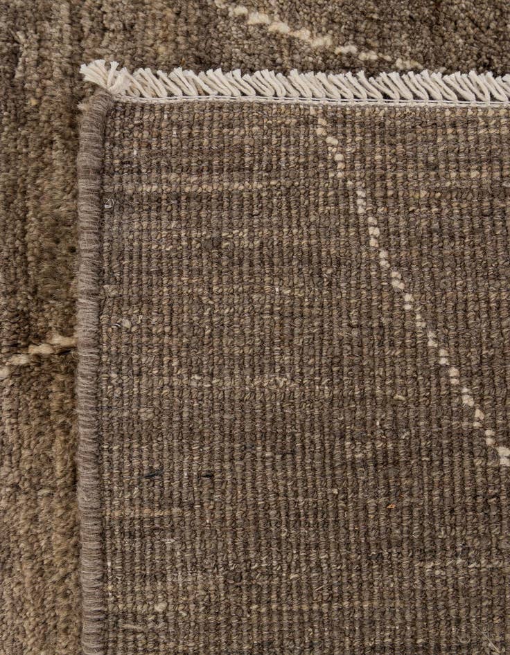 Detail image of  4' 7 x 6' 5  Hand Knotted Moroccan Wool Rug