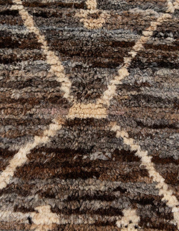 Detail image of  5' x 6' 4  Hand Knotted Moroccan Wool Rug