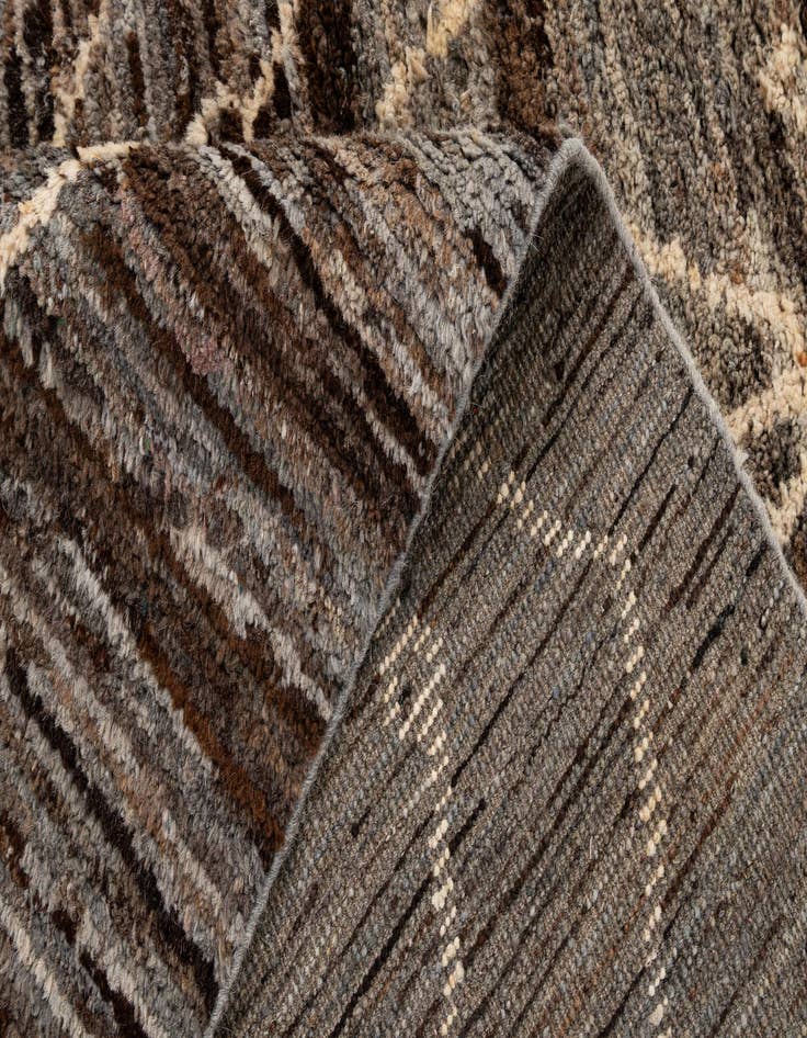 Detail image of  5' x 6' 4  Hand Knotted Moroccan Wool Rug