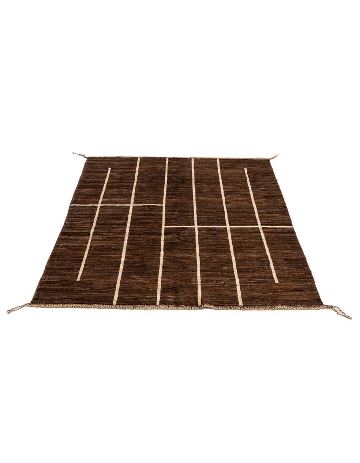 Detail image of  5' x 6' 6  Hand Knotted Moroccan Wool Rug