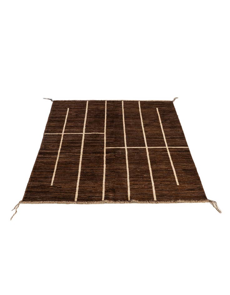 Detail image of  5' x 6' 6  Hand Knotted Moroccan Wool Rug