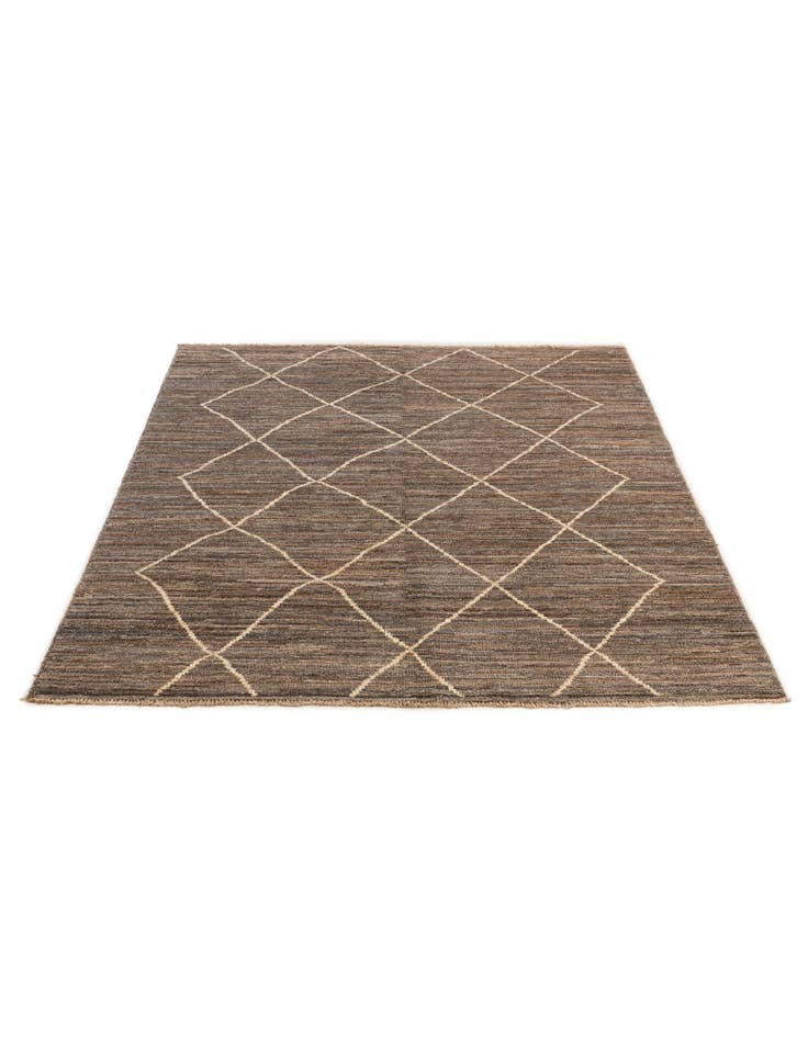 Detail image of  5' x 6' 7  Hand Knotted Moroccan Wool Rug