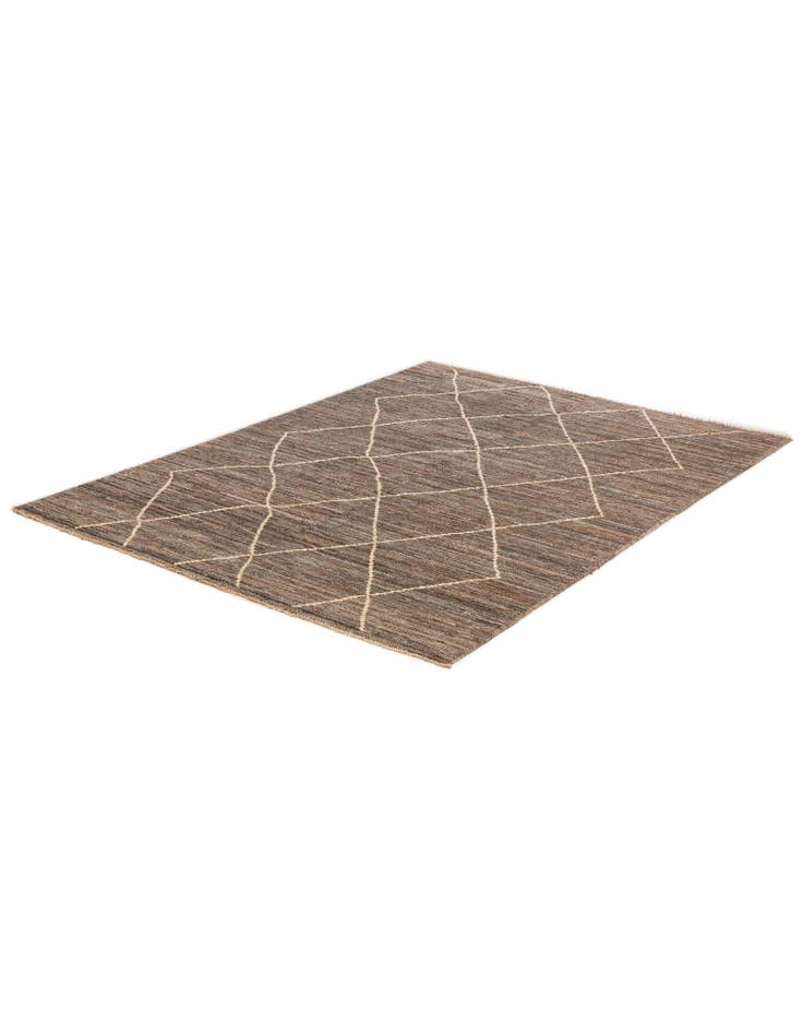 Detail image of  5' x 6' 7  Hand Knotted Moroccan Wool Rug