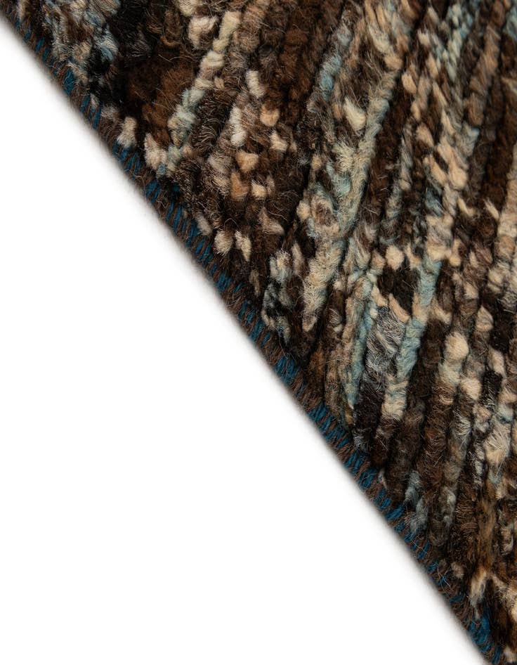 Detail image of  5' 7 x 8' 3  Hand Knotted Moroccan Wool Rug