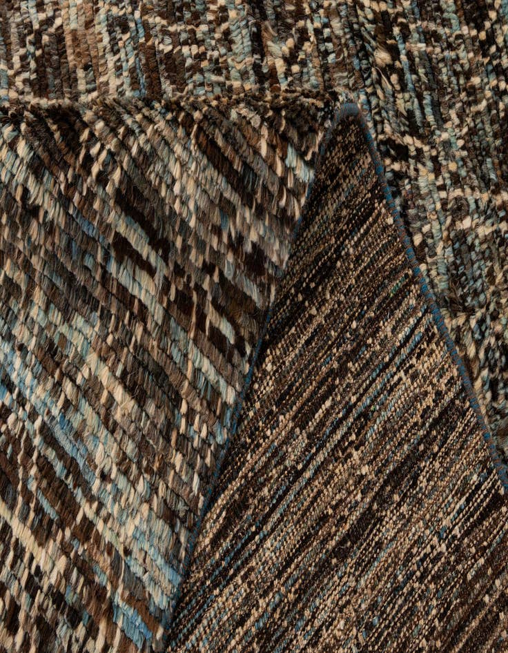 Detail image of  5' 7 x 8' 3  Hand Knotted Moroccan Wool Rug