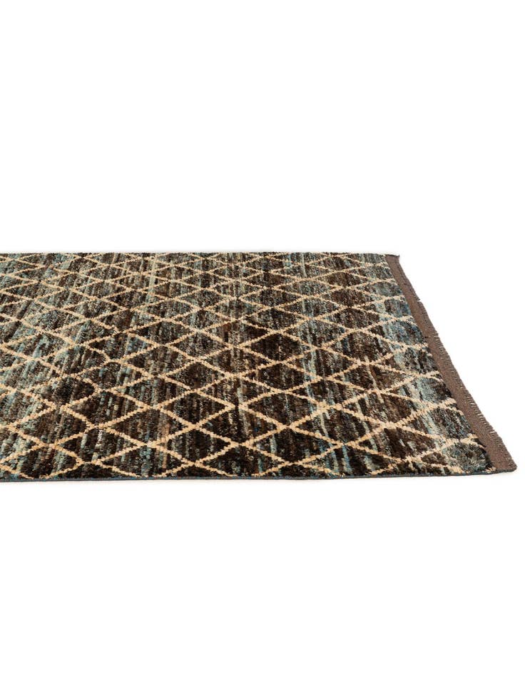 Detail image of  5' 6 x 7' 6  Hand Knotted Moroccan Wool Rug