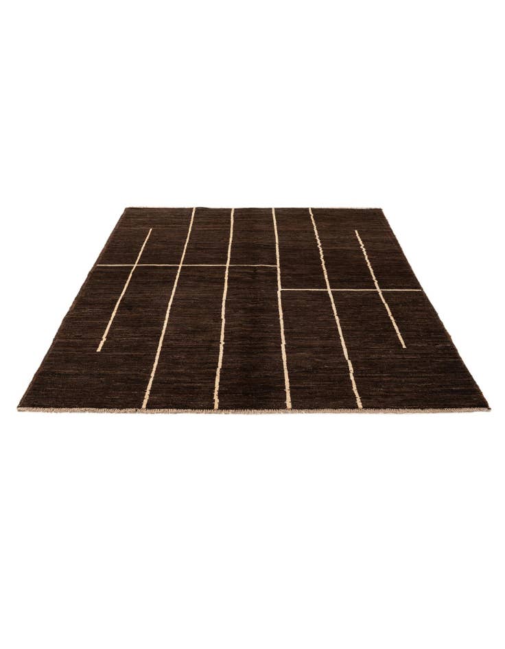 Detail image of  5' 8 x 7' 10  Hand Knotted Moroccan Wool Rug