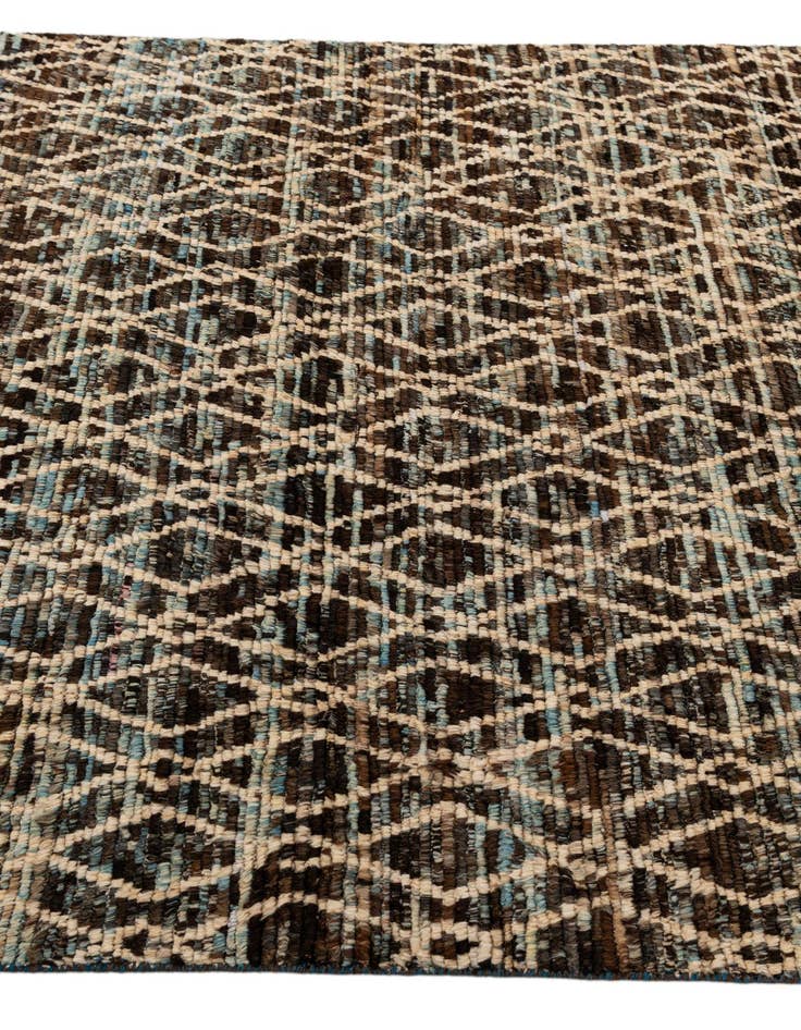 Detail image of  5' 9 x 8' 1  Hand Knotted Moroccan Wool Rug
