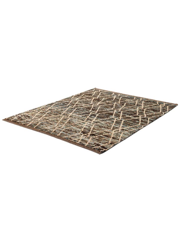 Detail image of  6' 2 x 7' 11  Hand Knotted Moroccan Wool Rug