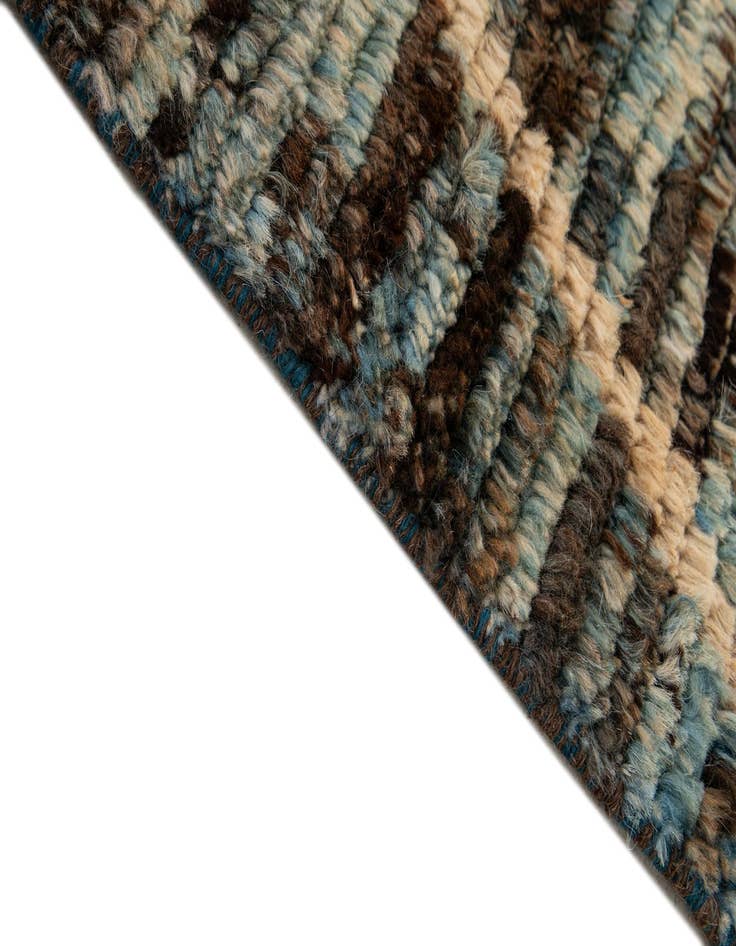 Detail image of  6' 2 x 7' 11  Hand Knotted Moroccan Wool Rug