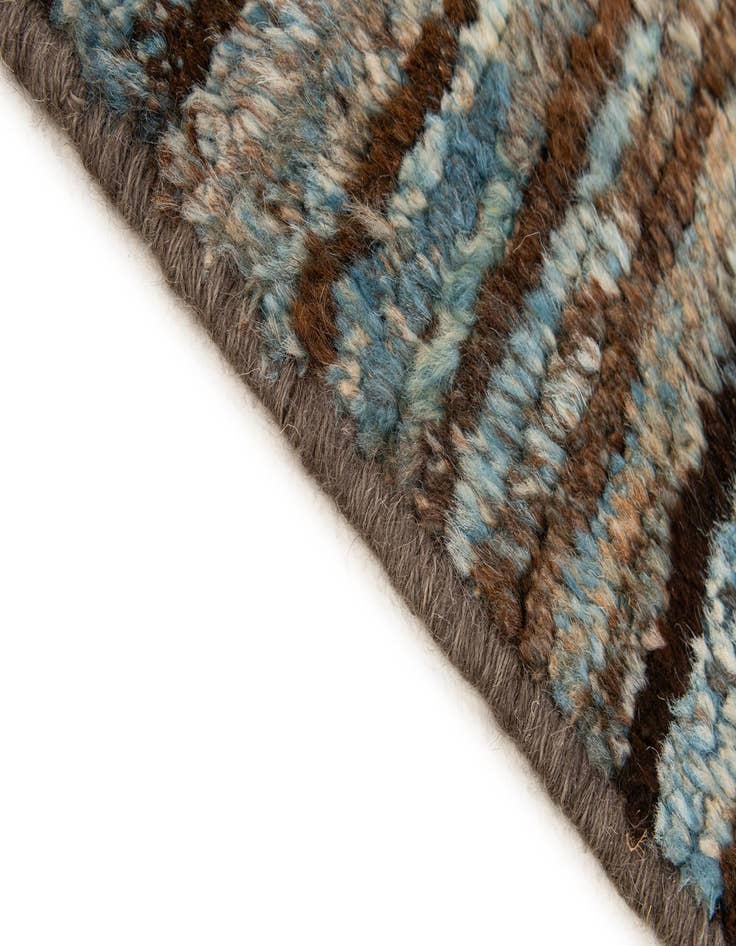 Detail image of  5' 11 x 7' 10  Hand Knotted Moroccan Wool Rug