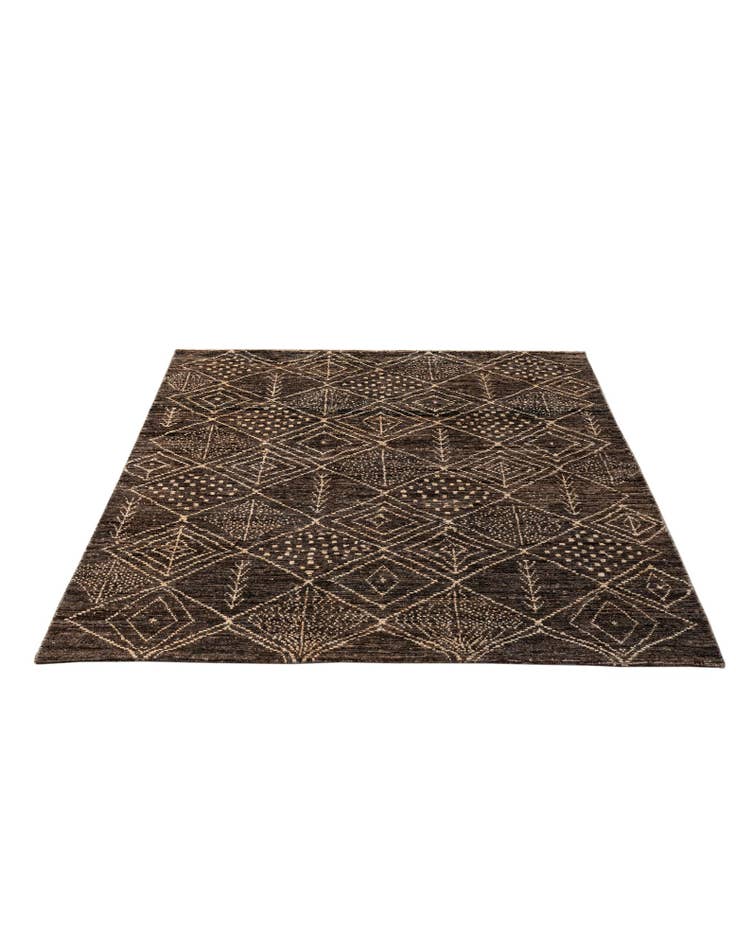 Detail image of  6' 2 x 8' 1  Hand Knotted Moroccan Wool Rug