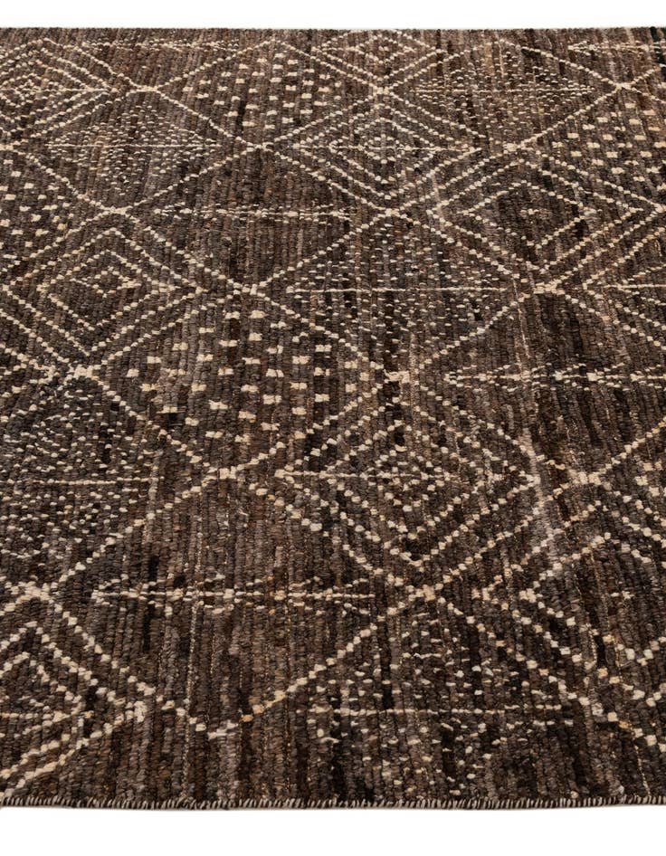 Detail image of  6' 2 x 8' 1  Hand Knotted Moroccan Wool Rug