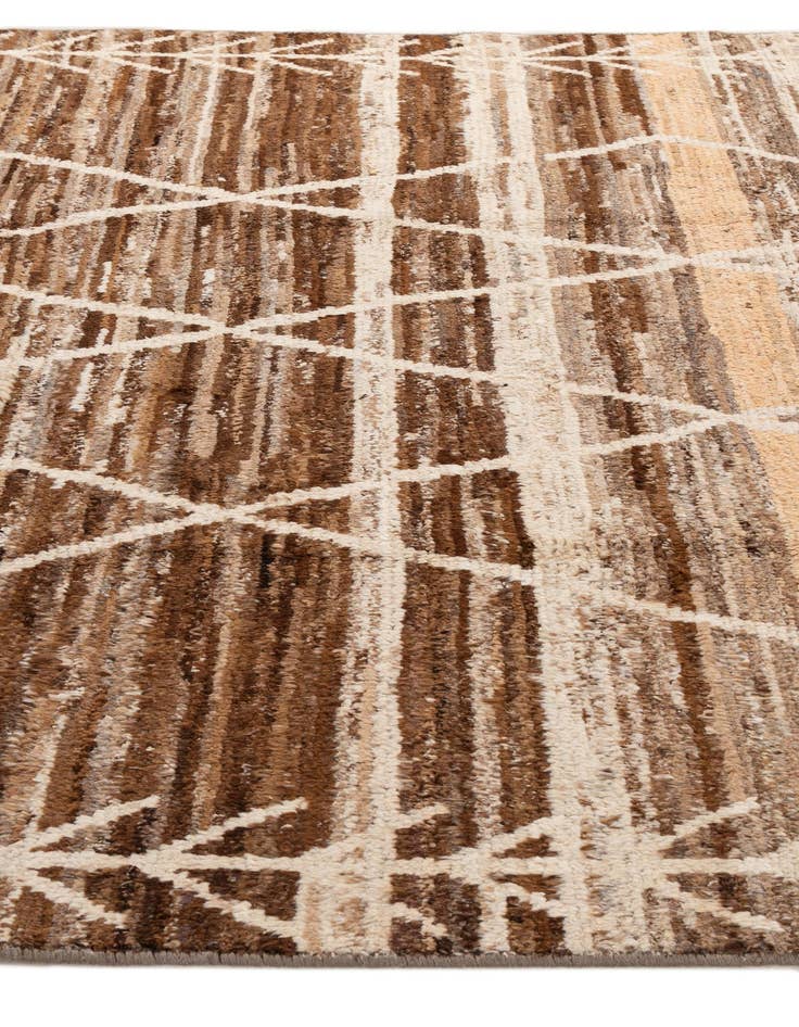 Detail image of  6' 5 x 9' 7  Hand Knotted Moroccan Wool Rug