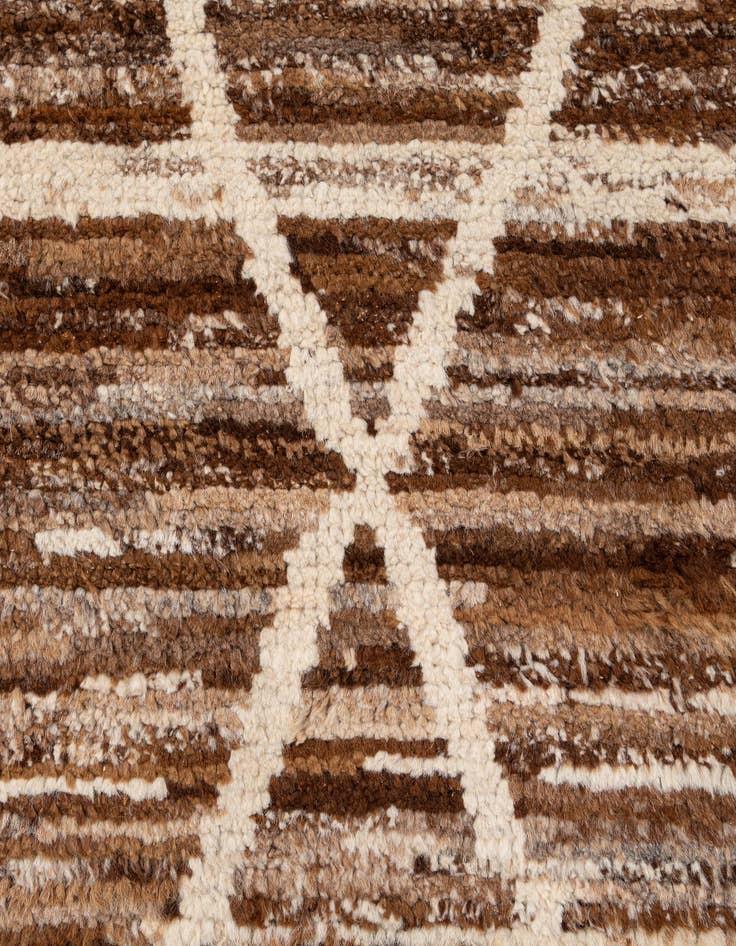 Detail image of  6' 5 x 9' 7  Hand Knotted Moroccan Wool Rug