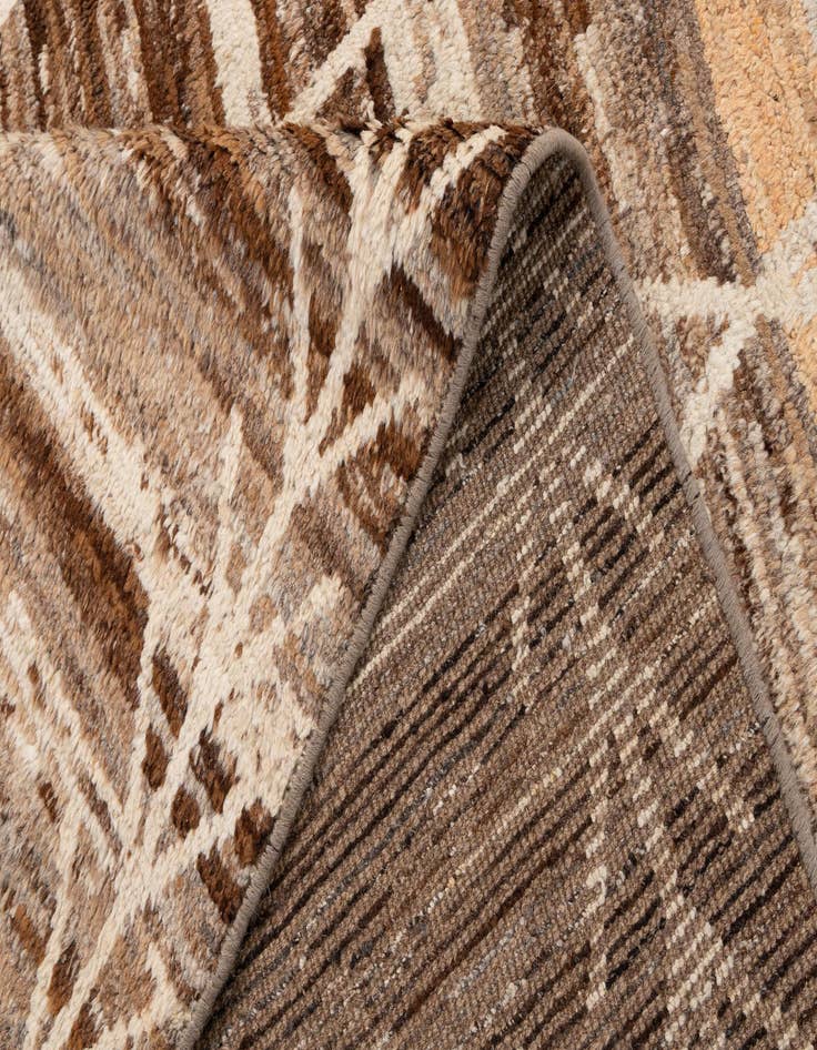 Detail image of  6' 5 x 9' 7  Hand Knotted Moroccan Wool Rug