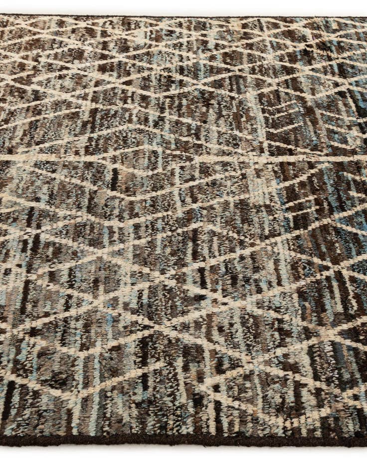 Detail image of  6' 9 x 9' 9  Hand Knotted Moroccan Wool Rug
