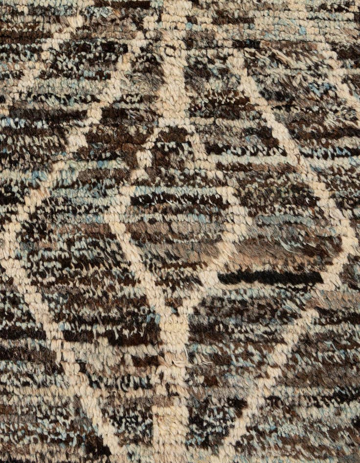 Detail image of  6' 9 x 9' 9  Hand Knotted Moroccan Wool Rug