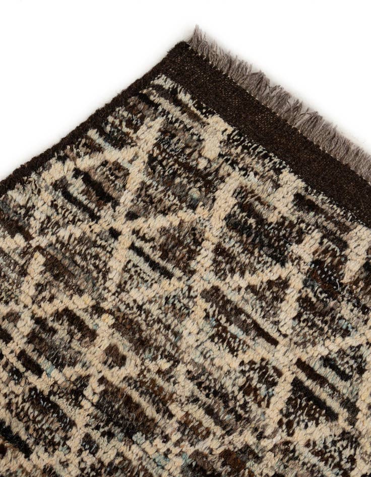 Detail image of  6' 9 x 9' 9  Hand Knotted Moroccan Wool Rug