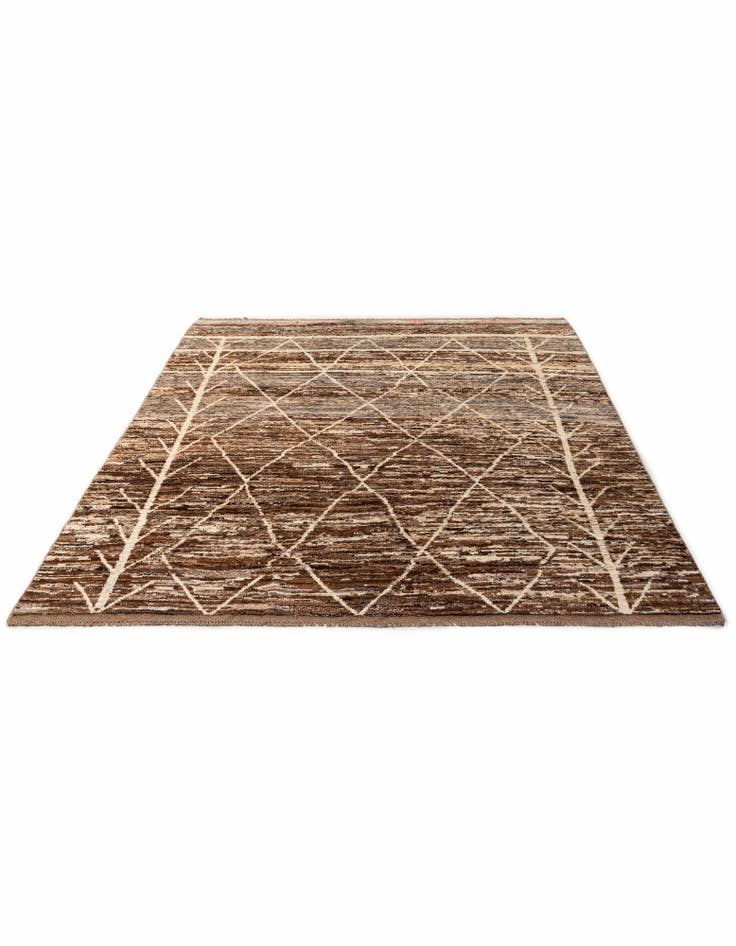 Detail image of  7' 11 x 9' 6  Hand Knotted Moroccan Wool Rug